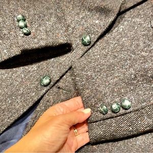 Scottish handwoven Wool Boyfriend/cowgirl boho equestrian Blazer w cottage vibe